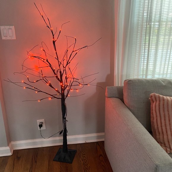 Martha Stewart Halloween 5' LED Light Up Plug in Spooky Tree Twig Tree Black - Picture 1 of 10